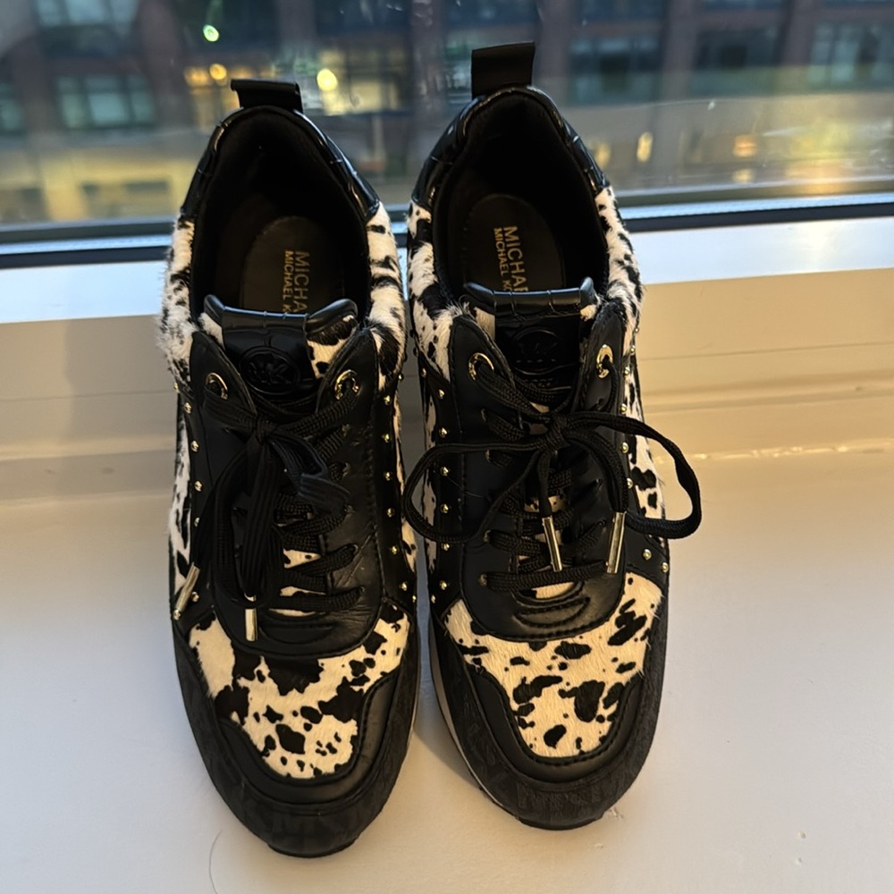 Michael Kors trainer sneakers with calf hair - Picture 2 of 5